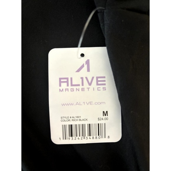 Alive Magnetics Black Athleticwear Athleisure Sheer V-Neck T-Shirt Size M - Picture 5 of 10